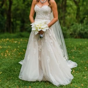 Sophia Tolli Prinia Wedding Dress and Veil